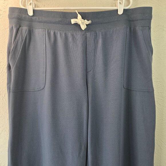 L.L. Bean Ultrasoft Sweatpants Plus Size 2X Blue Wide Leg Pull On Relaxed Fit - Picture 3 of 13